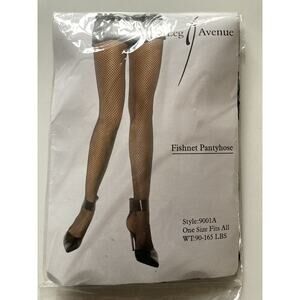 LEG AVENUE FISHNET FASHION TIGHTS PANTYHOSE. BLACK. ONE SIZE. STYLE 9001A